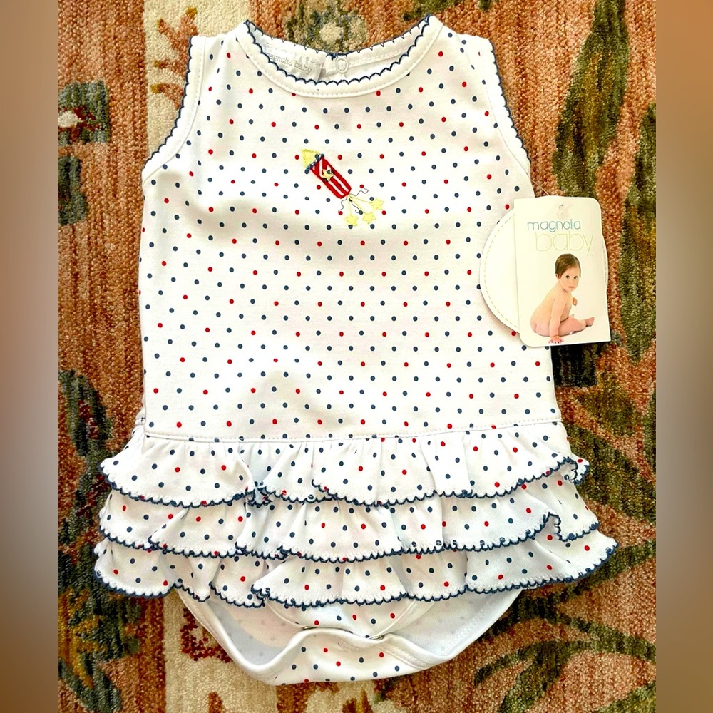 Magnolia Baby Firecracker Pima Bubble 6 Months